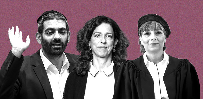 שופטות העליון יעל וילנר ורות רונן ושר הדתות מיכאל מלכיאלי / צילומים: רפי קוץ, דוברות הרשות השופטת, נועם מושקוביץ - דוברות הכנסת