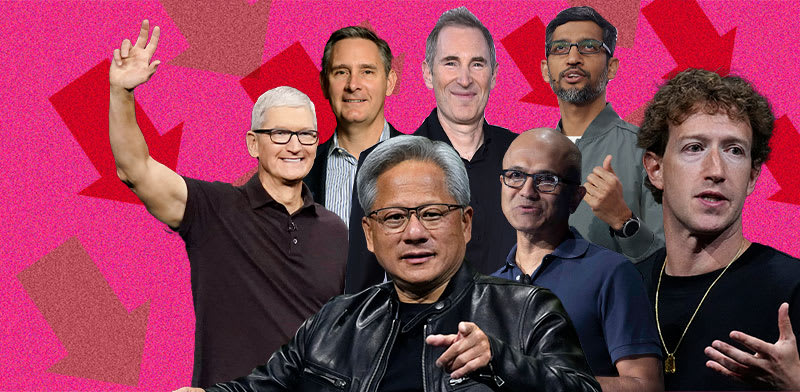 פיצ'אי, ג'סי, מרפי, צוקרברג, נאדלה, הואנג / צילומים: AP- Rod Lamkey, David Zalubowski, Ted S. Warren, Richard Drew, איל יצהר