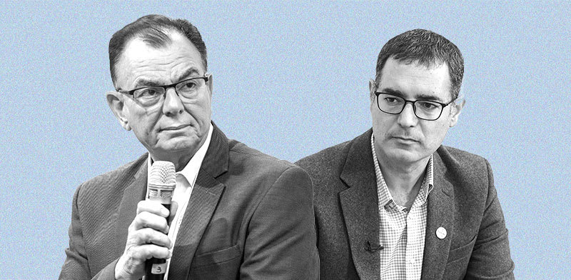 "משה בר סימן טוב ופרופ' ציון חגי / צילום: כדיה לוי, יוסי כהן"