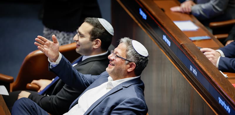 יו''ר עוצמה יהודית והשר לביטחון לאומי איתמר בן גביר במליאת הכנסת / צילום: נועם מושקוביץ/דוברות הכנסת