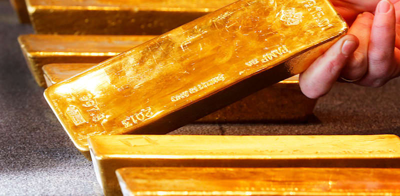 מטילי זהב גרמניים. בשנים האחרונות גרמניה השיבה חלק גדול מרזרבות הזהב שלה / צילום: ap, Michael Probst