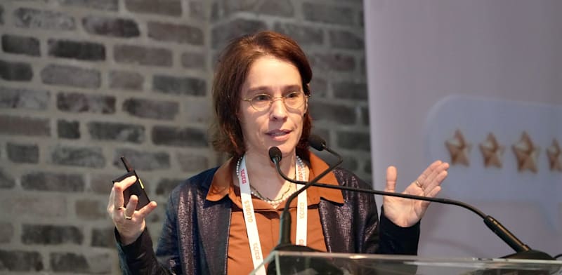 "אלונה בר און, מו''ל גלובס, בכנס השירות של ישראל / צילום: כדיה לוי"