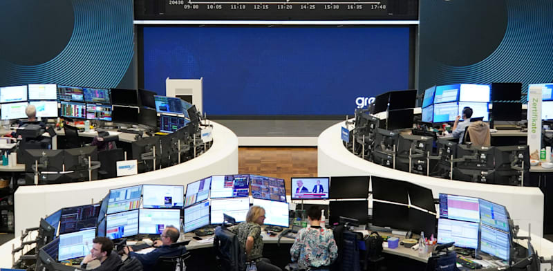 "הבורסה בפרנקפורט ביום ו' / צילום: Reuters, Staff"