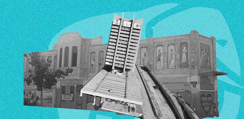 תחנה מרכזית בת גלים וקולנוע עדן תל אביב / עיבוד: טלי בוגדנובסקי, צילומים: Shutterstock, איל יצהר