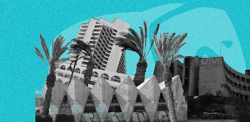 / צילום:  הנטוש צובה, מלון הנסיכה אילת, קולנוע אורות באר שבע/ עיבוד: טלי בוגדנובסקי, צילומים: איל יצהר, מיכאל יעקובסון, ויקימדיה"