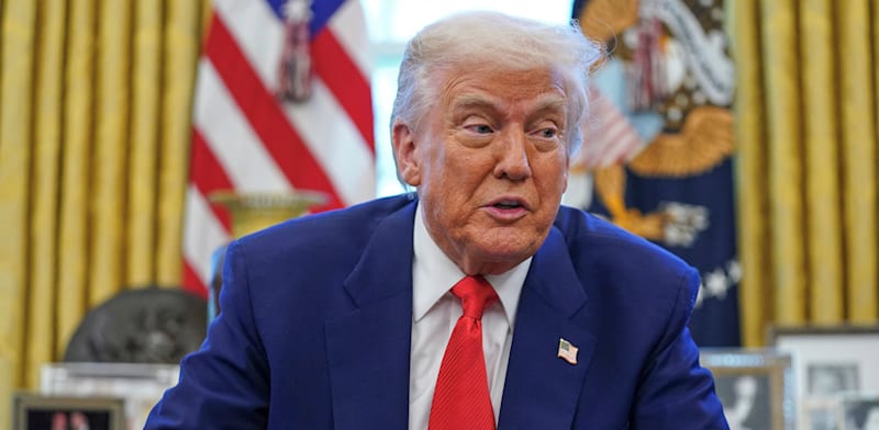 "נשיא ארה"ב דונלד טראמפ. המטבע האמריקאי מאבד גובה במהירות / צילום: ap"