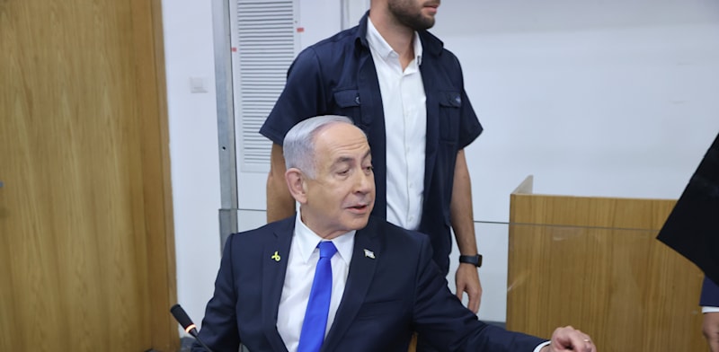 "עדות נתניהו בבית המשפט המחוזי בתל אביב, היום / צילום: מוטי קמחי"