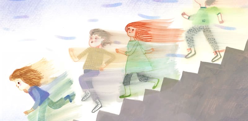 איור של ג'ני מייליכוב מתוך הספר ''יום שישי'', הוצאת טל-מאי, 2025