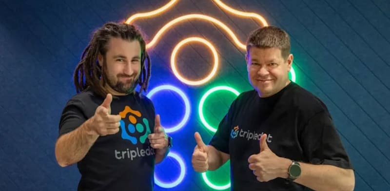 "ליאור שיף ואייל חיימדס, מייסדי Tripeldot / צילום: ap, Business Wire"