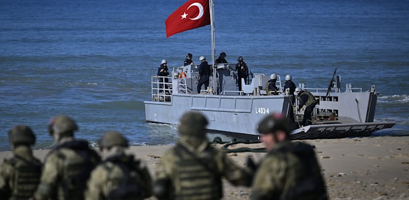 "הצי הימי של טורקיה בתרגיל / צילום: Reuters, Anadolu"