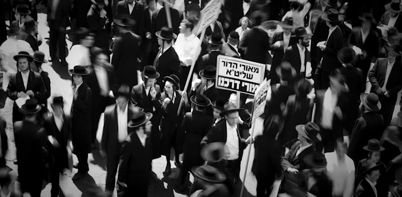 הפגנת חרדים / צילום: ap, Maya Hitij