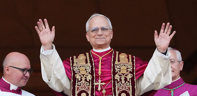 האפיפיור החדש, ליאו ה-14, היום / צילום: ap, Alessandra Tarantino