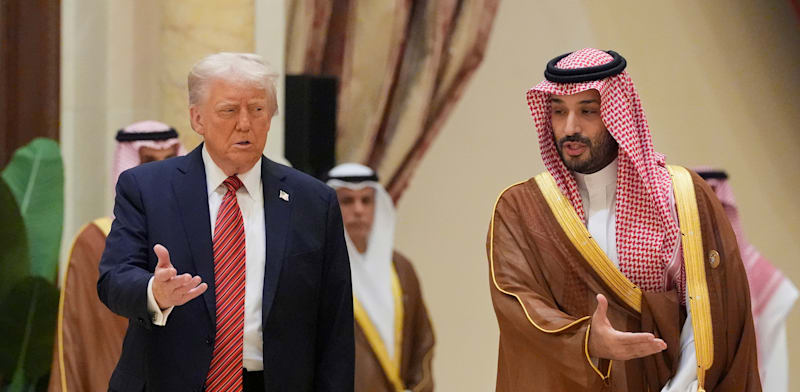 דונלד טראמפ בביקורו בערב הסעודית עם יורש העצר הסעודי מוחמד בן סלמאן / צילום: ap, Alex Brandon