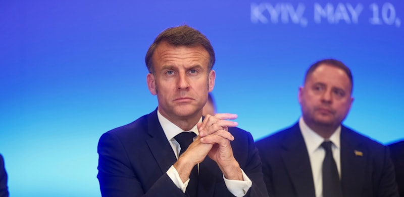 "נשיא צרפת, עמנואל מקרון / צילום: ap, Vitalii Nosach"