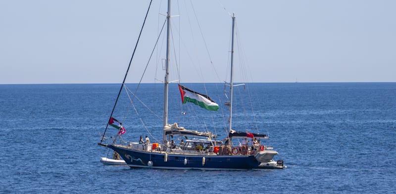 "הספינה מדלן לפני תפיסתה בידי כוחות צה''ל / צילום: Reuters, Salvatore Allegra"