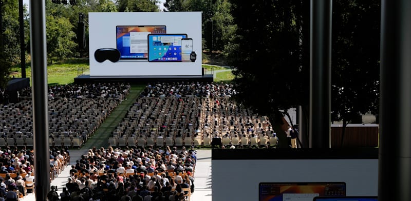 "אירוע WWDC25 של אפל, הערב / צילום: ap, Jeff Chiu"