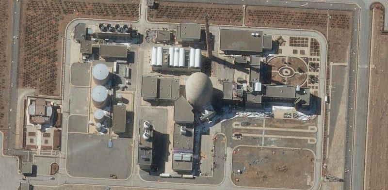 "תצלום לווין של כור גרעיני ליד העיר באראק באיראן / צילום: ap, Maxar Technologies"