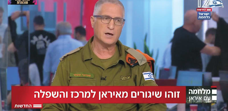 "תא''ל במיל' צביקי טסלר באולפן ערוץ קשת 12 השבוע / צילום: צילום מסך מאתר N12"