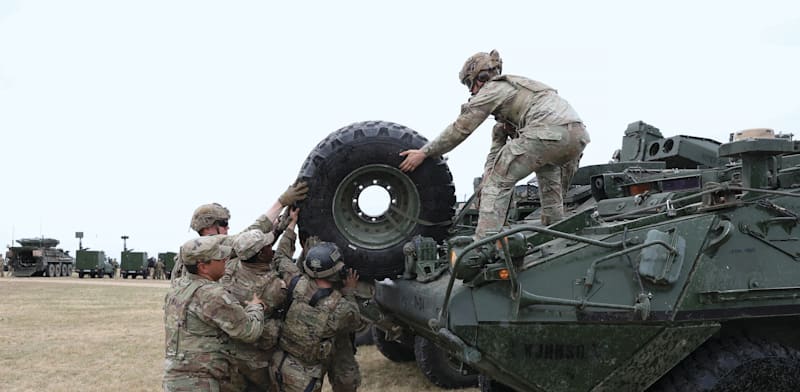 "תרגיל צבאי של ארה''ב, הונגריה וספרד במסגרת נאט''ו, החודש / צילום: Reuters, Bernadett Szabo"