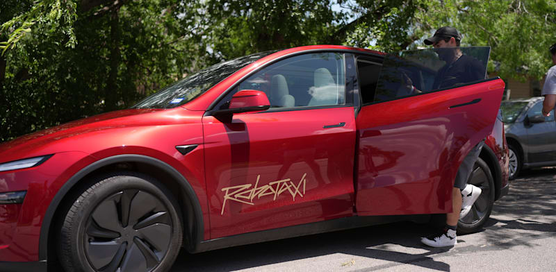 "הרובוטקסי של טסלה / צילום: ap, Eric Gay"