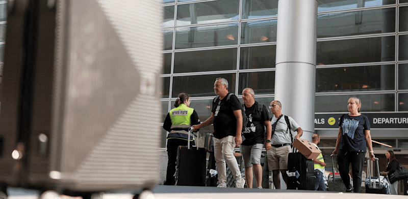 "שבים לישראל בנתב''ג במהלך המלחמה / צילום: Reuters, Violeta Santos Moura"