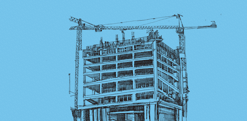 / צילום: בנייה יתקשה לשקם במהירות את אזורי ההרס מהמלחמה / איור: גיל ג'יבלי"