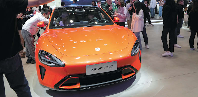 "הסדאן SU7 בתערוכת ברכב בבייג'ינג / צילום: ap, Andy Wong"