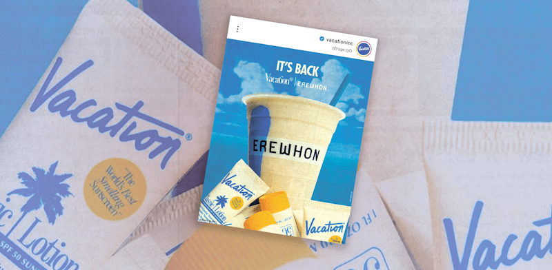 "פרסומת של Vacation / צילום: צילום מסך מאינסטגרם"