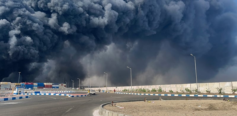 פיצוץ עז בסמוך לעיר הנמל הדרומית בנדר עבאס, איראן (ארכיון) / צילום: ap, Razieh Pudat