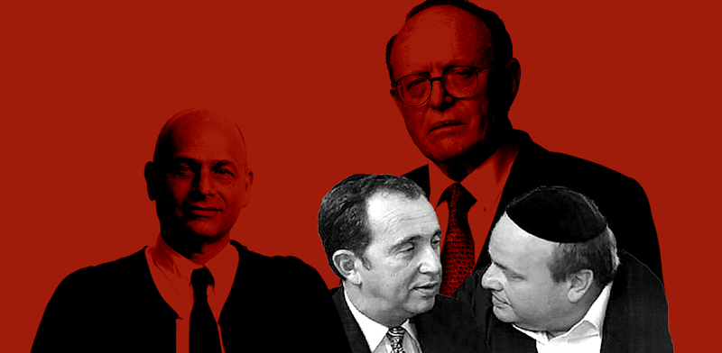 "עו"ד יעקב וינרוט ז"ל, האחים גרטנר והשופט איתן אורנשטיין / צילום: יונתן בלום, איל יצהר"