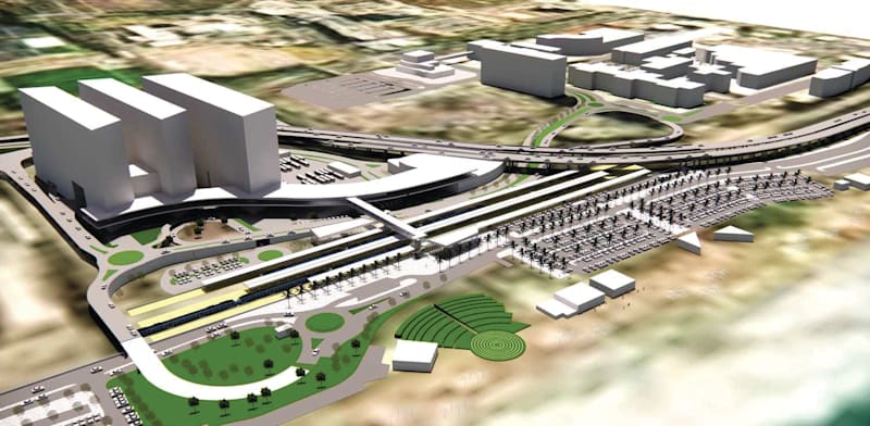 / צילום:  החוף, עלות מוערכת של 15 מיליארד שקל / הדמיה: רכבת ישראל"