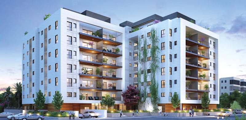 "בפרויקט התחדשות עירונית ברחוב דוד אלעזר ברעננה / צילום: ארז תירוש"