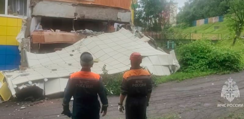 "נזקי רעידת האדמה ברוסיה / צילום: ap"