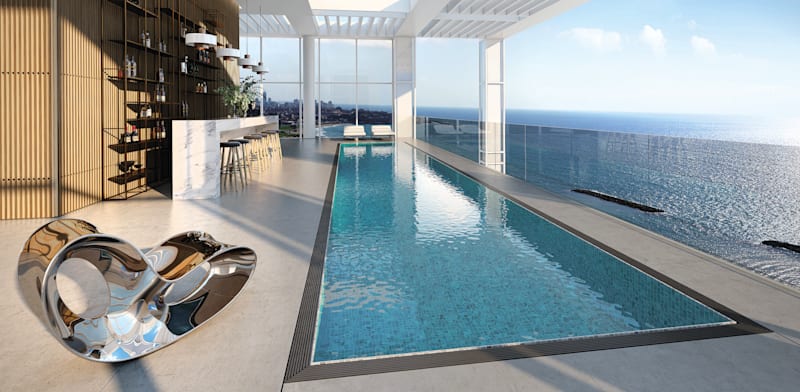 "הדמיה של מגדלי טיילת דוד / צילום: אנדו סטודיו"