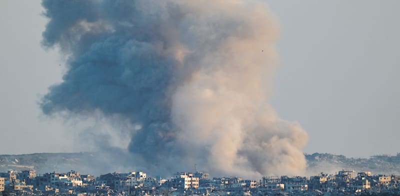 תקיפה של צה''ל בעזה / צילום: Reuters, Amir Cohen