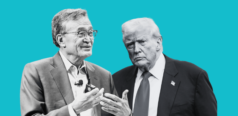 "דונלד טראמפ ומנכ''ל אינטל ליפ בו טאן / צילום: אינטל"