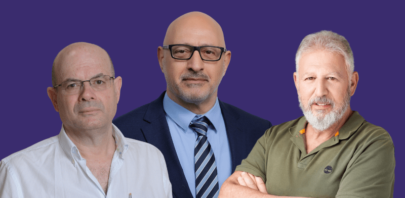 גלעד אלשטשולר, יוסי לוי, יאיר לפידות / צילום: סם יצחקוב, יח''צ, איל יצהר