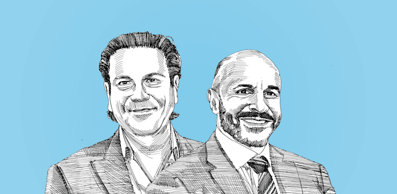 / צילום: דומינרי, מימין: המנכ''ל אנתוני הייז ונשיא החברה קייל וול / איור: גיל ג'יבלי"