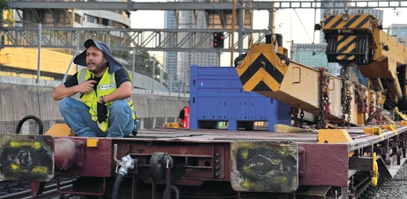 "עבודות תיקון התקלה ברכבת / צילום: רכבת ישראל"