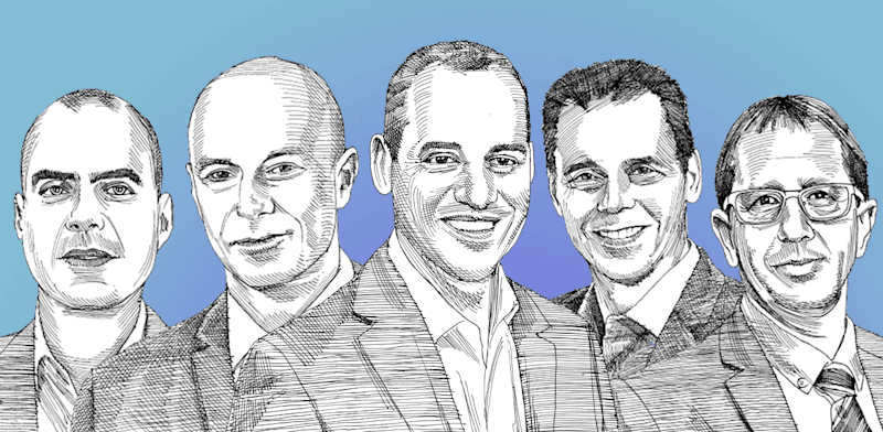 ניר כהן, רונן אגסי, אייל בן סימון, יורם נוה, מיכאל קלמן / איור: גיל ג'יבלי