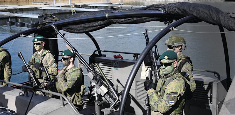 "תרגיל של חיל הים הפיני / צילום: Reuters"