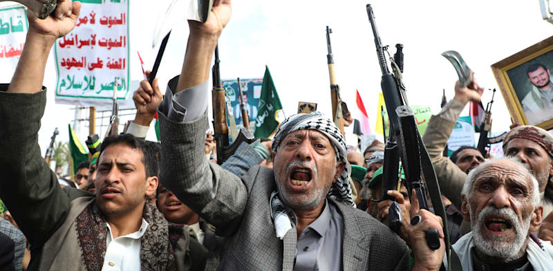 "מורדים חות'ים / צילום: ap, Osamah Abdulrahman"