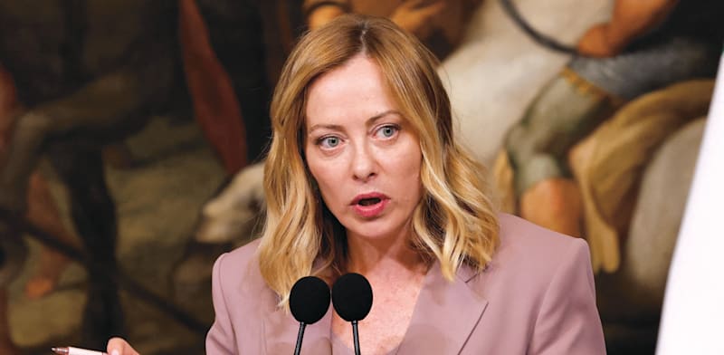 "ראשת ממשלת איטליה  ג'ורג'ה מלוני / צילום: Reuters, Remo Casilli"