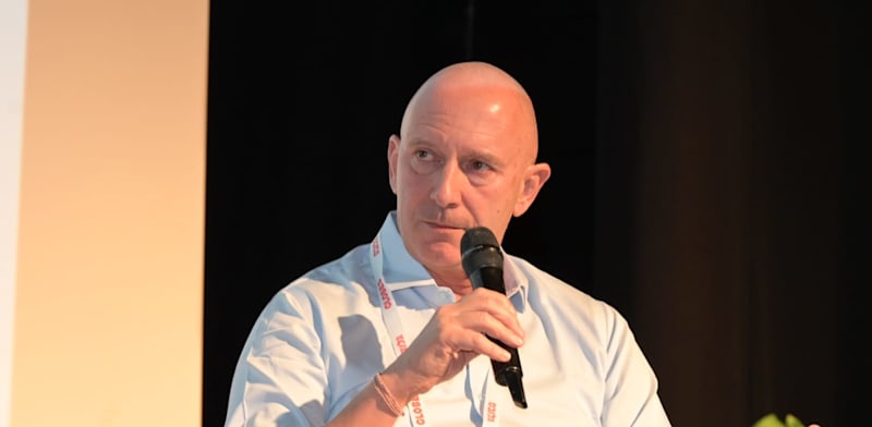 "מוטי לוין, מנכ''ל קבוצת חיפה, בכנס צמיחת הקיבוצים 2025 / צילום: תמר מצפי"