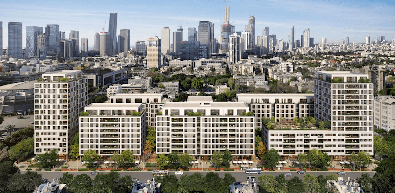הדמיית פרויקט ההתחדשות העירונית בלה גוארדיה שבתל אביב / הדמיה: אתר אנשי העיר