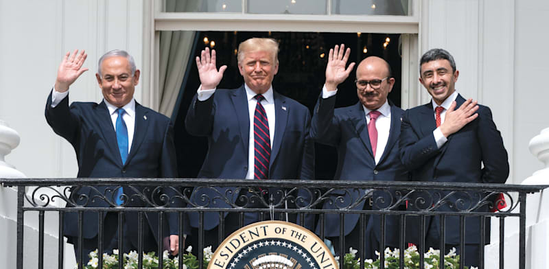 "טקס החתימה על הסכמי אברהם בוושינגטון / צילום: ap, Alex Brandon"