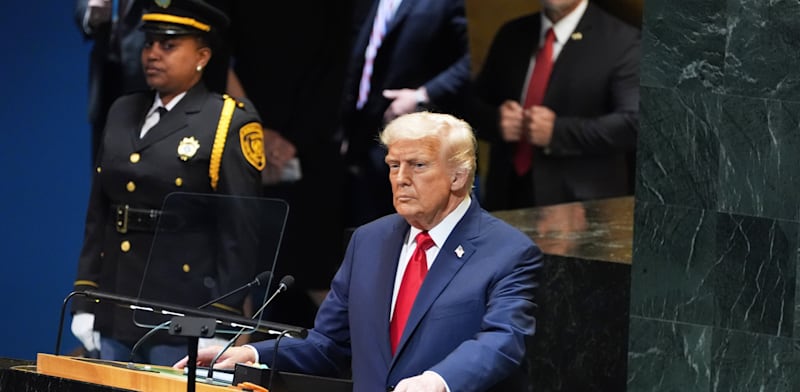 "נשיא ארה''ב דונלד טראמפ בנאום באו''ם / צילום: ap, Evan Vucci"