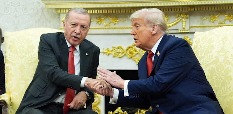 "טראמפ וארדואן בפגישה בבית הלבן החודש / צילום: ap, Evan Vucci"