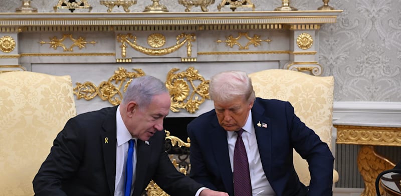 ראש הממשלה בנימין נתניהו בפגישה עם נשיא ארה״ב דונלד טראמפ בבית הלבן / צילום: אבחי אוחיון/לע''מ