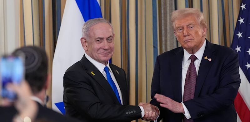 טראמפ ונתניהו בבית הלבן, אמש / צילום: ap, Alex Brandon